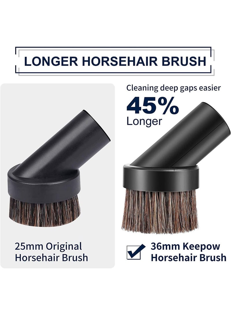 ChicAbode 36mm فرشاة إرفاق الفراغ شعر الخيل مع موصل عالمي ، فرشاة الغبار المستديرة شعر الخيل ل25mm ، 32mm ، خرطوم 35mm ، لمعظم العلامة التجارية قبول - Image 4